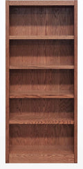 Concepts In Wood Midas Five Shelf Bookcase 72" H Dry Oak Finish