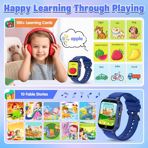 Kids Smart Watch for Girls with 26 Games, HD Camera, Touchscreen P746