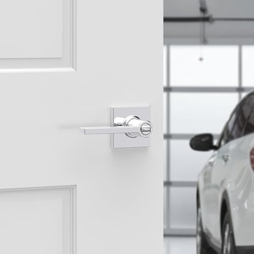 Kwikset Casey Interior Privacy Door Handle with Lock 10 Pack, Matte Black G103018