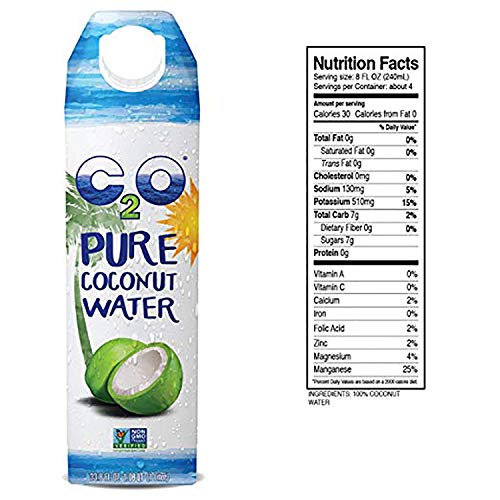 C2O Pure Coconut Water 1 Liter (Pack of 6) S342914