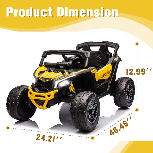 SOAR 24V Ride On UTV for Kids, 2 Seats Remote Control, Orange P95209