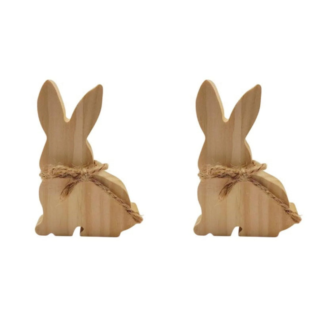 Easter Rabbit Wooden Ornaments 2PCS L247463