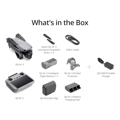 DJI Air 3 (DJI RC-N2) Drone with Dual Primary Cameras, 46-Min Flight Time D499