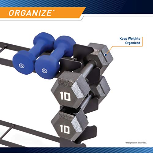 Marcy Weight Storage Organizer Rack for Dumbbells, Kettlebells & Plates W39798
