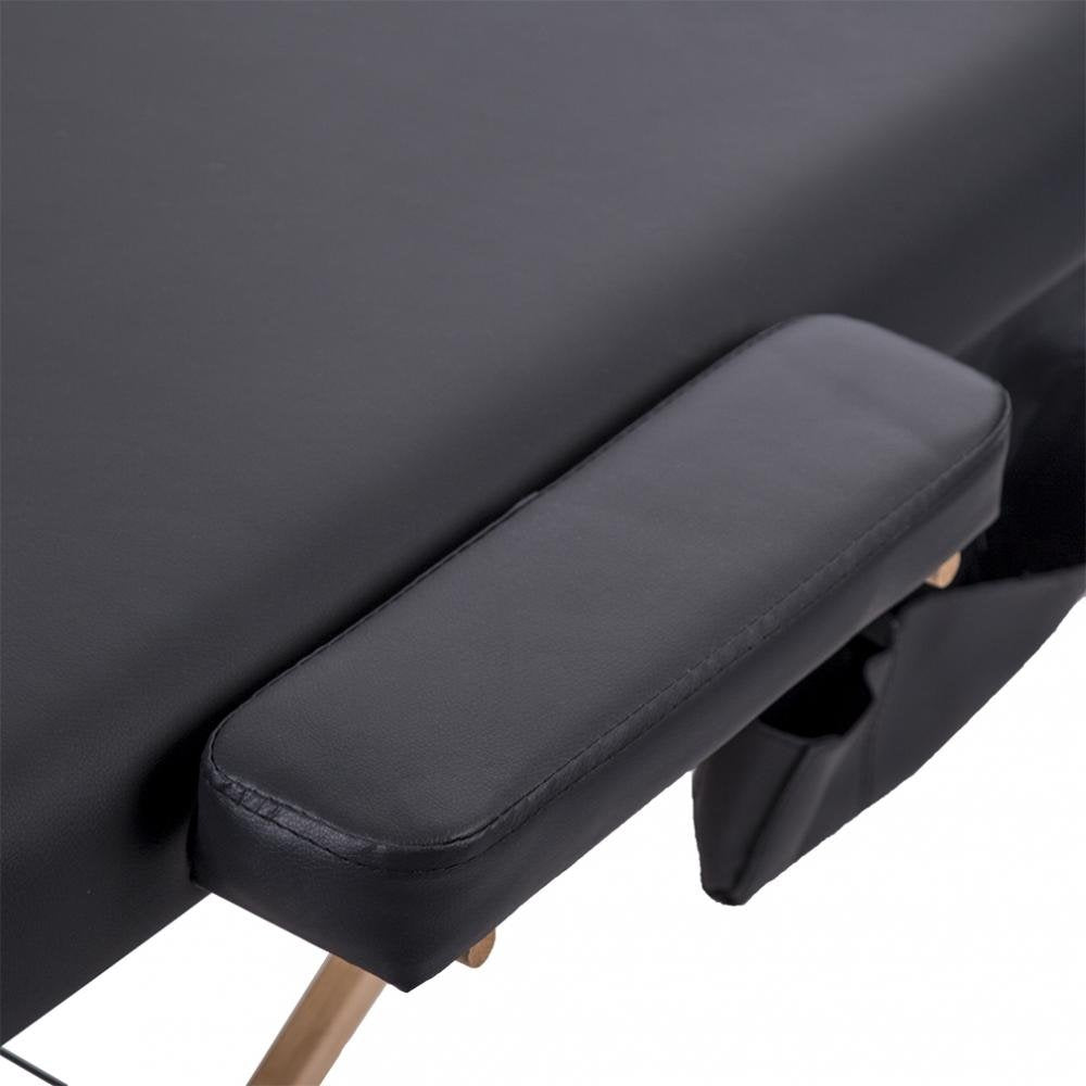 2" Pad 84" Black Massage Table with Carry Case Y359864