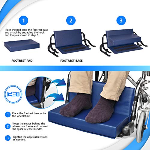 NYOrtho Wheelchair Foot-Rest Extender Elevating Pad with Carrying Bag D6108