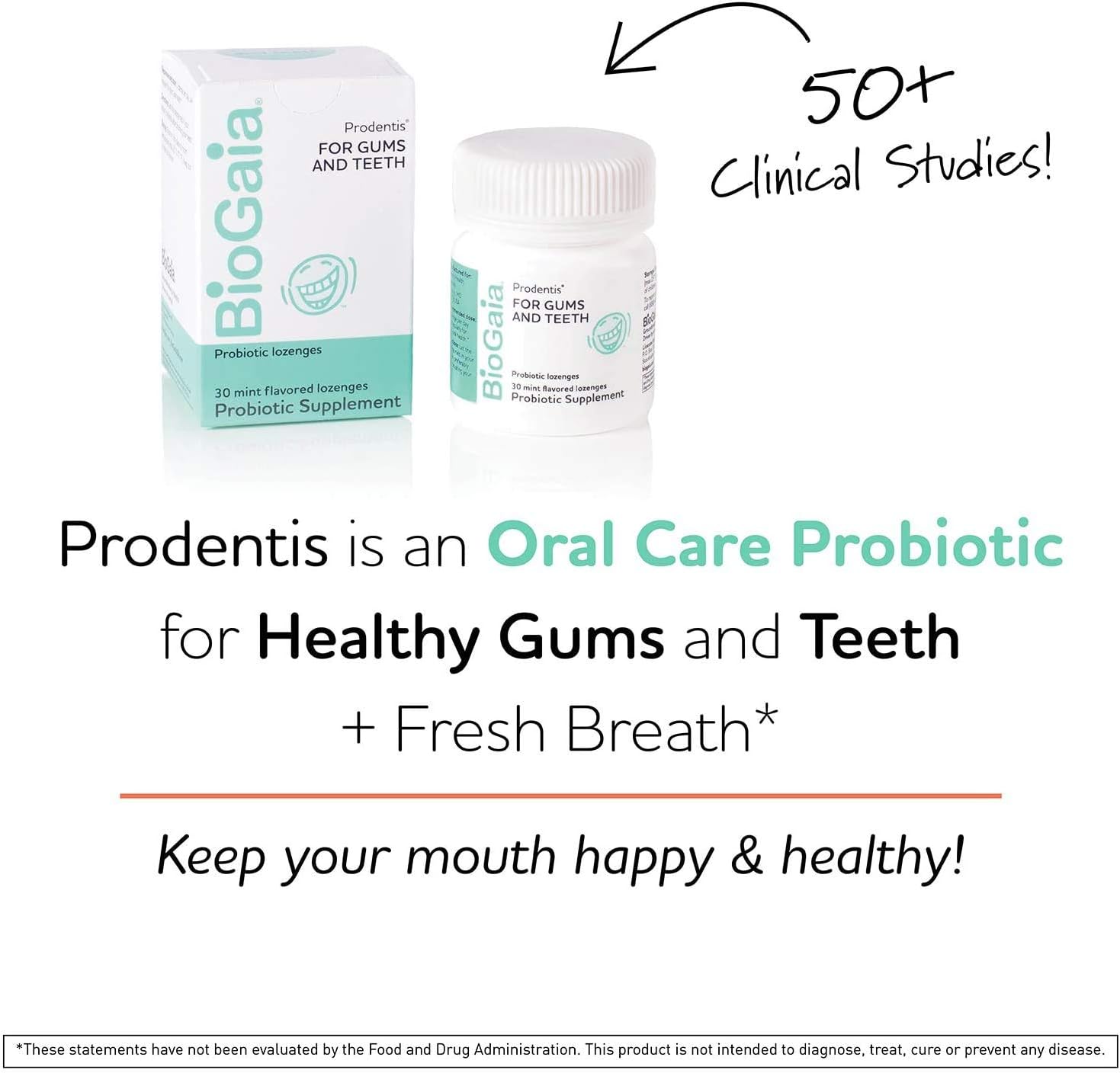 BioGaia Prodentis 3-Pack Mint Dental Probiotics Lozenges M971
