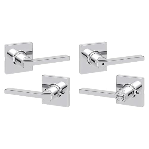 Kwikset Casey Interior Privacy Door Handle with Lock 10 Pack, Matte Black G103018