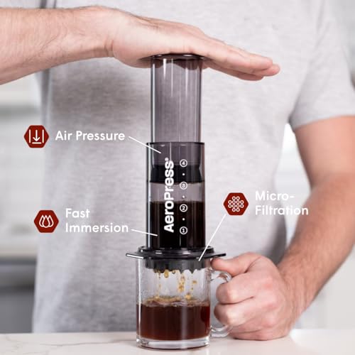 AeroPress Original Coffee Press – 3-in-1 Portable Coffee Maker for Travel C406