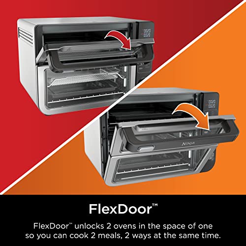 Ninja DCT451 12-in-1 Smart Double Oven with FlexDoor, Stainless Steel P340