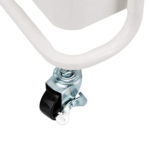 Amazon Basics 3-Tier Rolling Utility Cart with Lockable Wheels, White I730073