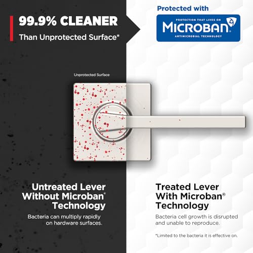 Kwikset Casey Interior Privacy Door Handle with Lock 10 Pack, Matte Black G103018
