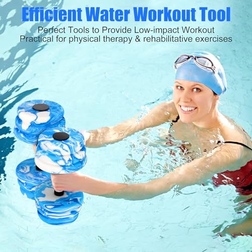 Aquatic Exercise Dumbbells 2PCS Foam Barbells for Water Workouts T552686