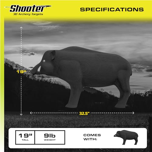 Shooter Field Logic 3D Archery Hog Target, Black Q102