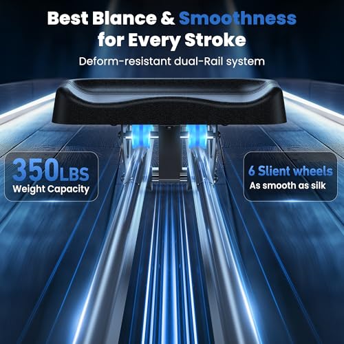 FEIERDUN Rower Machine, Compact Magnetic Rowing Machine for Home, 350LBS Capacity O5092