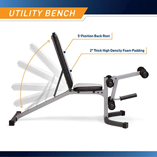 Marcy Pro Deluxe Cage System with Weightlifting Bench Home Gym E9247