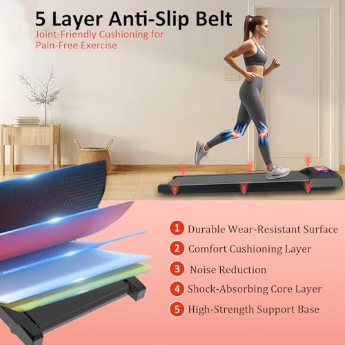 Walking Pad Treadmill with Incline for Home Office, 2.5 HP Portable I143989