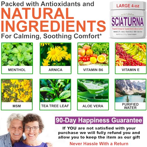 Sciatica Nerve Cream with Arnica, MSM & Menthol, 8 oz B229