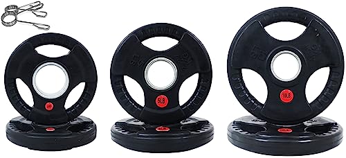 Olympic Cast Iron Weight Plates for Strength Training, Multiple Sizes S1890