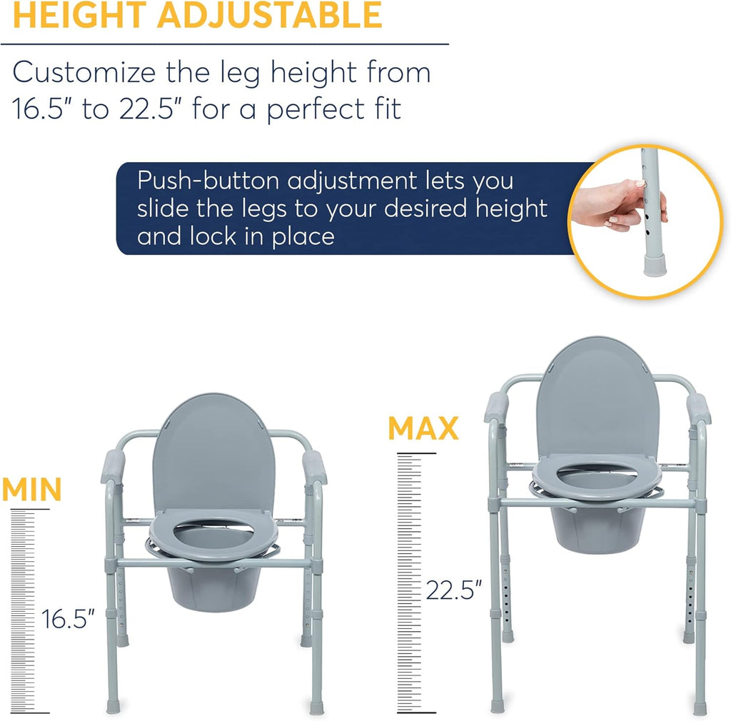 Drive Medical 4 Wheel Rollator Walker with Seat, Height Adjustable R563