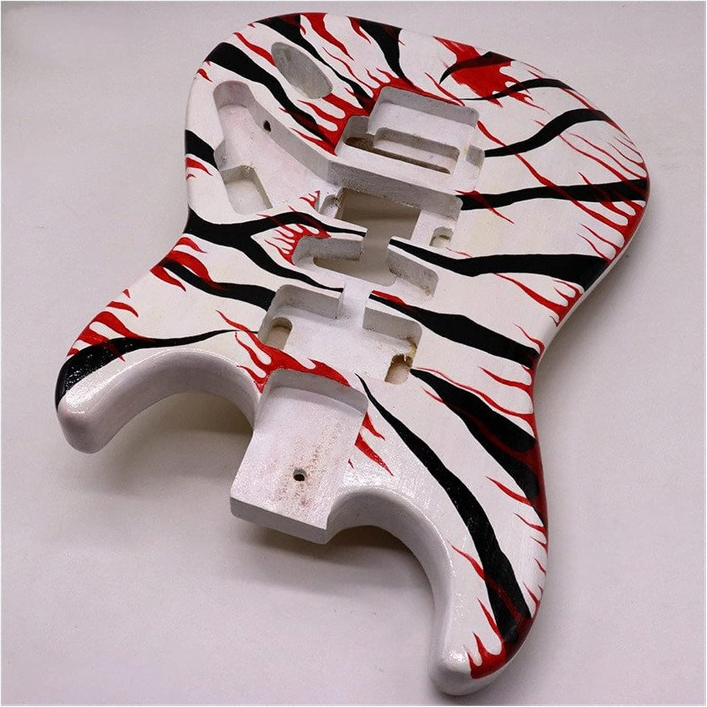 DIY Hand Painted Poplar Wood ST Electric Guitar Body Unfinished M22646