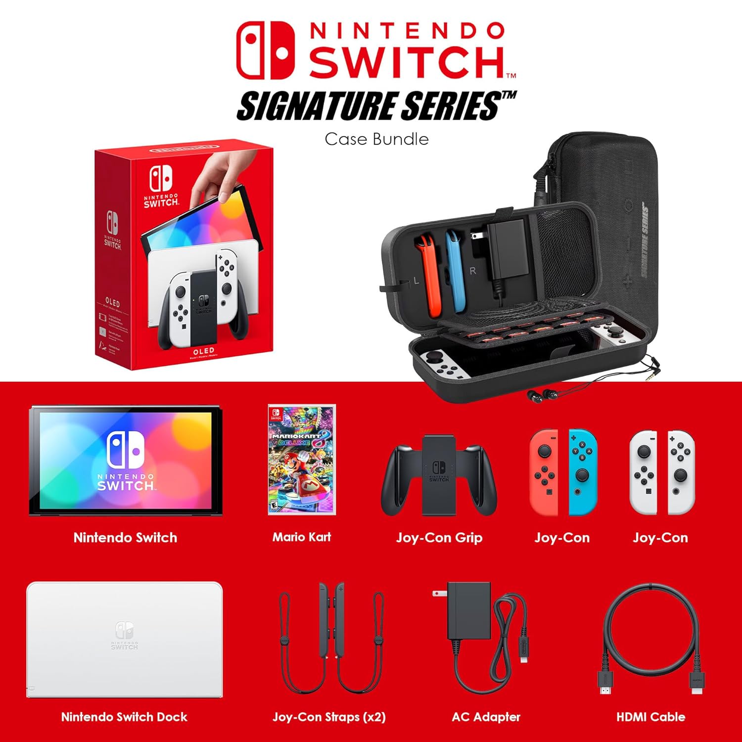 Nintendo Switch OLED Model Mario Kart 8 Deluxe Bundle with Extra Joy-Con Y758