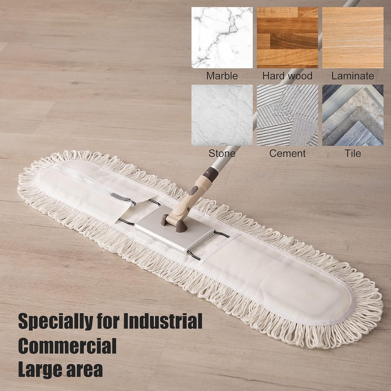 Eyliden 36" Professional Industrial Dust Mop with Telescopic Handle C373