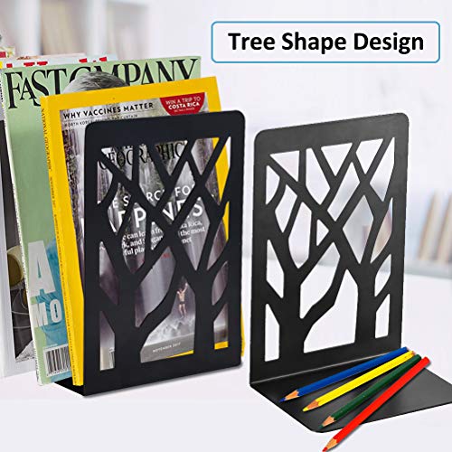 Metal Bookends for Shelves, Heavy Books, 3 Pair E9230