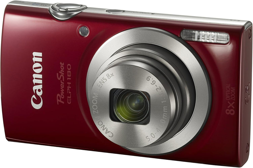 Canon PowerShot ELPH 180 Digital Camera, Red (Renewed) I4872