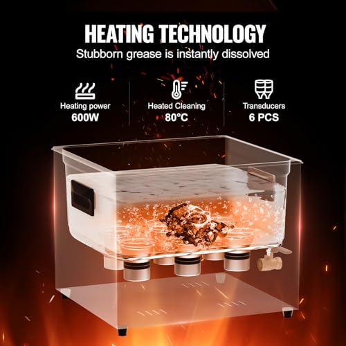 VEVOR 10L Ultrasonic Cleaner, 240W Digital Machine with Heater & Timer C9757