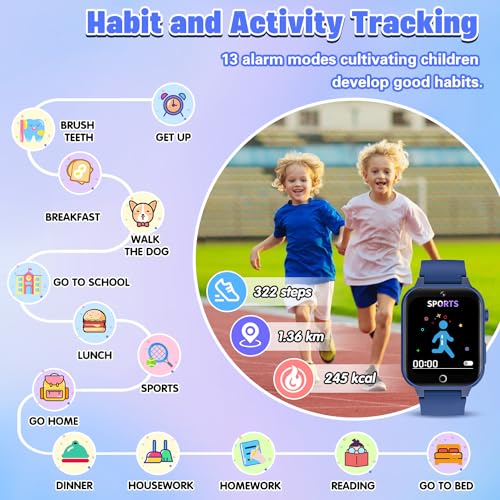 Kids Smart Watch for Girls with 26 Games, HD Camera, Touchscreen P746