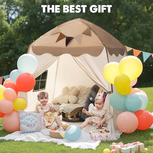 Extra Large Kids Play Tent with Star Lights, Portable & Foldable Teepee B40178