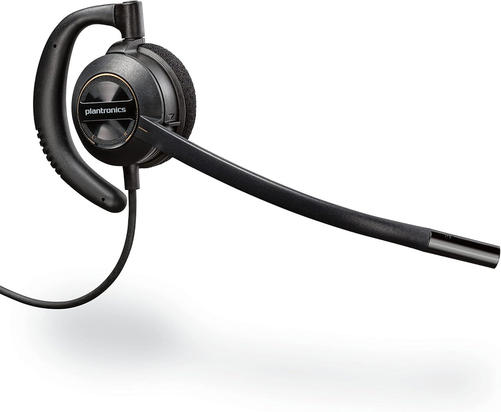 Poly - EncorePro 530 Quick Disconnect (QD) Headset (Plantronics) - Works with Poly Call Center Digital Adapters (Sold Separately) - Acoustic Hearing Protection - Over-the-Ear Wearing Style,Black