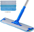 Microfiber Flat Mop, 60" Mops for Floor Cleaning with Long Handle and 4pcs Reusable Washable Mop Pads, Wet Dry and Dust Mop for Mopping Hardwood, Wood, Vinyl, Laminate, Tile Floors and Wall