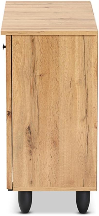 Baxton Studio Winda Oak Brown Wood 2-Door Shoe Cabinet D885
