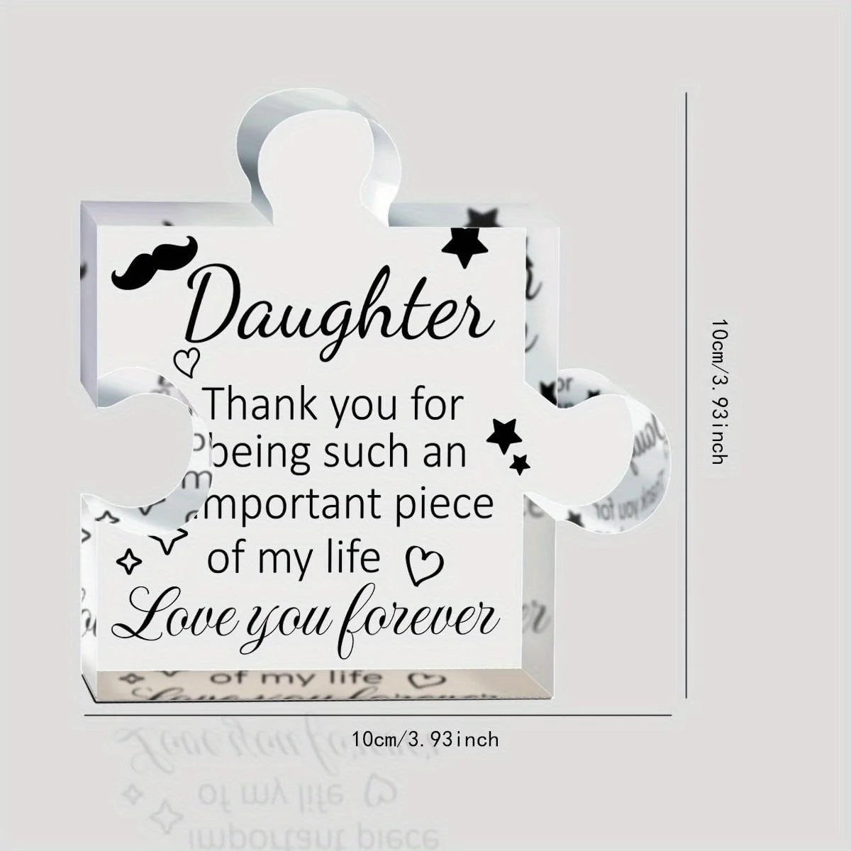 Acrylic Desk Plaque Gift for Daughter "You Will Always Be My Baby Girl" from Mom Dad L416