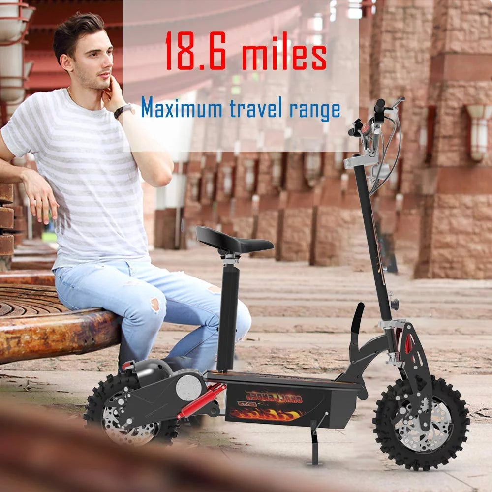 SKRT Electric Scooter 1600W 36V Foldable Adult Commuter V4221