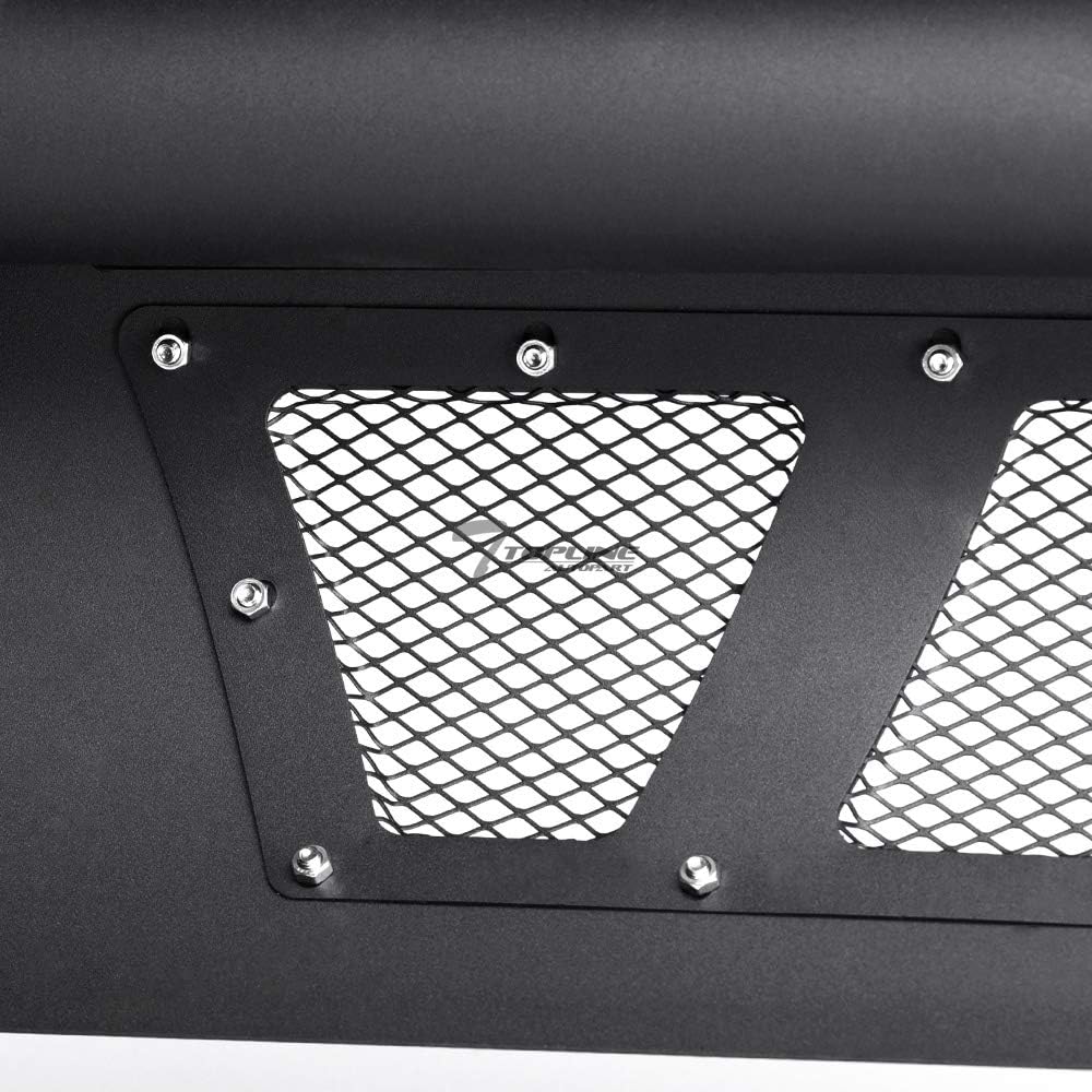 Matte Black Studded Mesh Bull Bar Front Bumper Grille Guard with Skid Plate for Toyota 4Runner X925