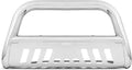 Polished Stainless Steel Bull Bar Brush Push Front Bumper Grill Grille Guard With Skid Plate Compatible With 10-23 Toyota 4Runner