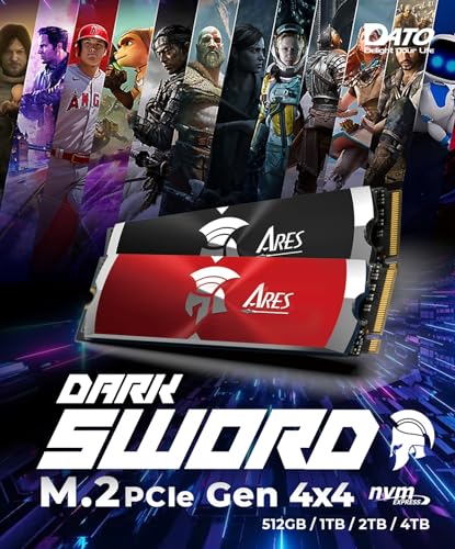 DATO 1TB Internal SSD with Heatsink M.2 2280 PCIe Gen4 for PS5 Gaming PC O3949