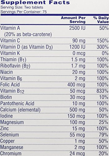One-A-Day Proactive 65 Plus Multivitamins, 150 Count (Pack of 2) B841334