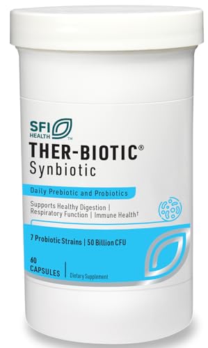 Klaire Labs Ther-Biotic Synbiotic Probiotic & a Prebiotic - Digestive Health & Immune Support∗ - Lactobacillus & Bifidobacterium Strains - Low-FODMAP Probiotic Supplement for Men & Women (60 Capsules)