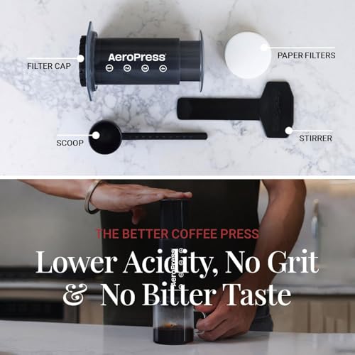 AeroPress Original Coffee Press – 3-in-1 Portable Coffee Maker for Travel C406