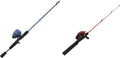 Zebco Slingshot Spincast Reel and Fishing Rod Combo, 5-Foot 6-Inch 2-Piece Fishing Pole, Pre-Spooled & Dock Demon Spincast Reel and Fishing Rod Combo, 20-Size Reel / 30"/ 1-Piece/Medium Rod
