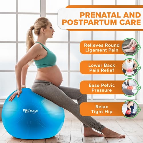 SmarterLife PRO MAX Exercise Ball for Fitness, Yoga, Balance, and Pregnancy B81405