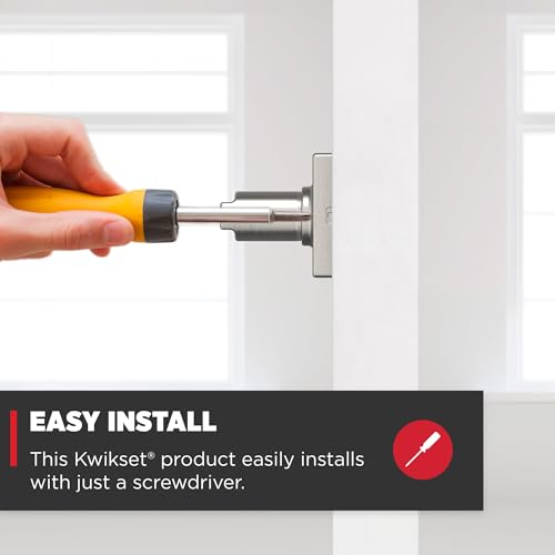 Kwikset Casey Interior Privacy Door Handle with Lock 10 Pack, Matte Black G103018