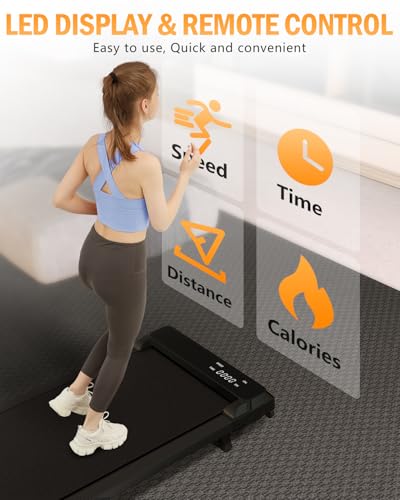 Walking Pad with Handle Bar, 2.5HP Foldable Treadmill for Home Office S773