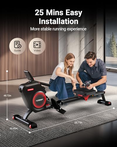 HARISON Magnetic Rowing Machine for Home, Bluetooth, 350 LB Capacity G291