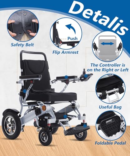 Foldable Electric Reclining Wheelchair for Elderly and Disabled O1071