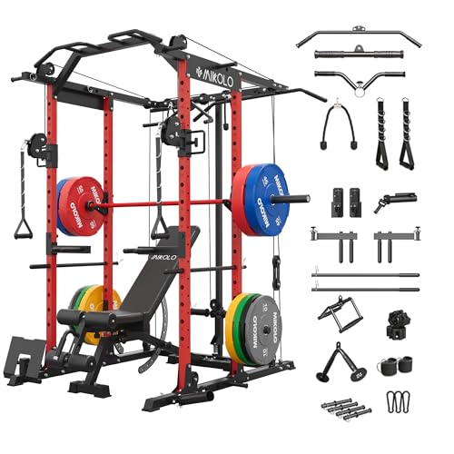 Mikolo Power Cage with Cable Crossover and LAT Pull Down System, 1500LBS I14340